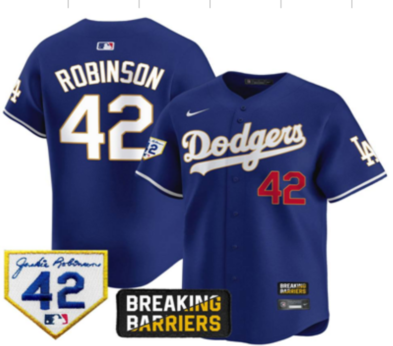 men Los Angeles Dodgers #42 Robinson blue Game 2026 Nike MLB Jersey 0812001->los angeles dodgers->MLB Jersey